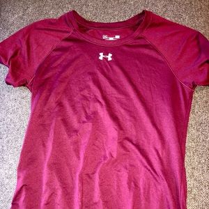 Maroon Under Armour Athletic Shirt